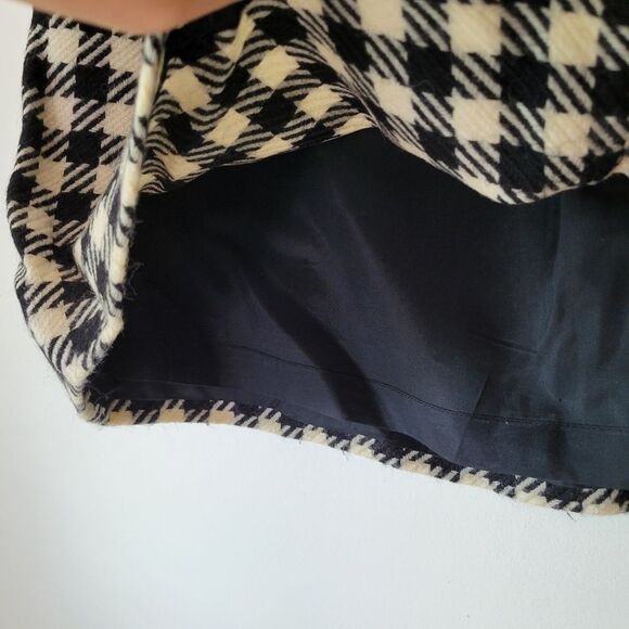 Dana Buchman Black and White A-Line Skirt Pencil 100% Wool 6 - Picture 3 of 8